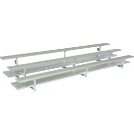 Preferred Series 3 Row Tip N Roll Aluminum Bleacher 12' Long Double Footboard TR-0312PRF