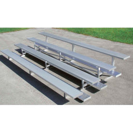 Low Rise Standard Series 4 Row Tip N Roll Aluminum Bleacher 7-1/2' Long Single Footboard TR-0407.5ALRSTD