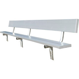24' Aluminum Team Bench w/ Back In Ground Mount BE-PB02400