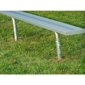 12' Aluminum Team Bench Backless In Ground Mount BE-PD01200