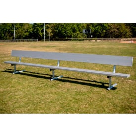 21' Aluminum Team Bench w/ Back & Galvanized Steel Frame Portable BE-PG02100