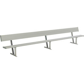 12' Aluminum Team Bench w/ Back Surface Mount or Portable BE-DG01200