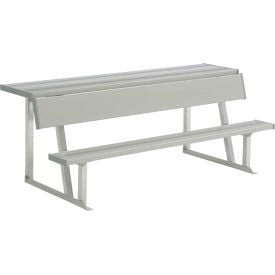15' Aluminum Team Bench w/ Rear Shelf & Backrest Surface Mount or Portable BE-DGS01500