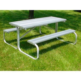 10' Picnic Table w/ Anodized Aluminum Planking and Aluminum Frame PT-AP10