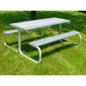 12' Picnic Table w/ Anodized Aluminum Planking and Aluminum Frame PT-AP12