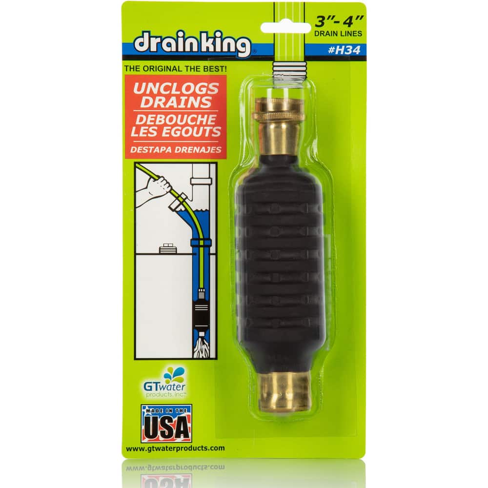 Drain Cleaning Accessories, Type: Drain Cleaner , For Use With: Main Drains, Basement Drains MPN:H34