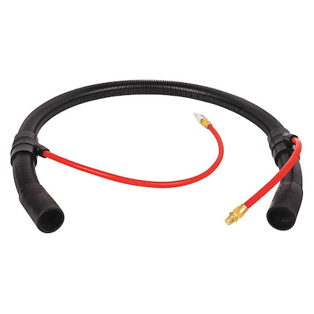 Vacuum Hose, 6 ft L, Black, Plastic MPN:2000A04NED