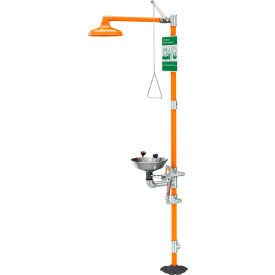 Guardian Equipment Safety Station w/ Eyewash Shower Head Bowl & Scald Protection Valve G1943