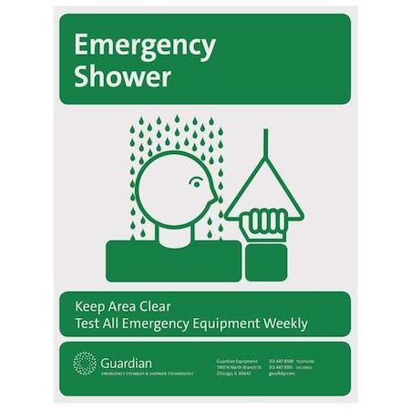 Sign, Shower, Ge, Plastic, Green MPN:250-009G