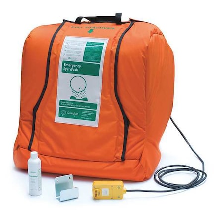 Eyewash Station, Gravity-Fed, 16 gal Tank Capacity, Counter, Wall Mount, Portable, 23 in H. MPN:G1540HTR