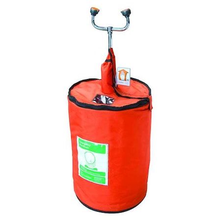 Heated Eyewash Station, Pressurized, 15 gal Tank Capacity, Portable, 41 in H. MPN:G1562HTR