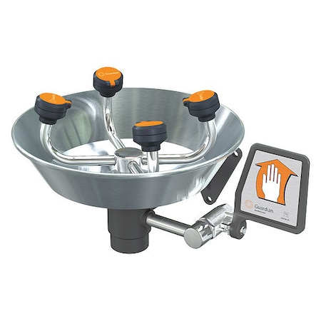 Plumbed Eyewash, Wall Mount, Plumbed, 6 11/12 in H., 15 2/3 in W MPN:G1724