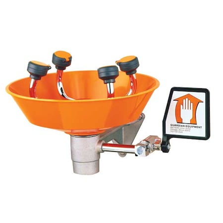 Plumbed Eyewash, Wall Mount, Plumbed, 6 11/12 in H., 15 2/3 in W MPN:G1724P