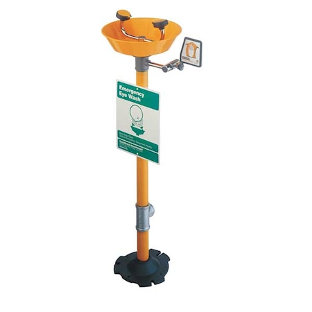 Plumbed Eyewash, Floor Mount, Plumbed, 38 in H., 16 in W MPN:G1760P