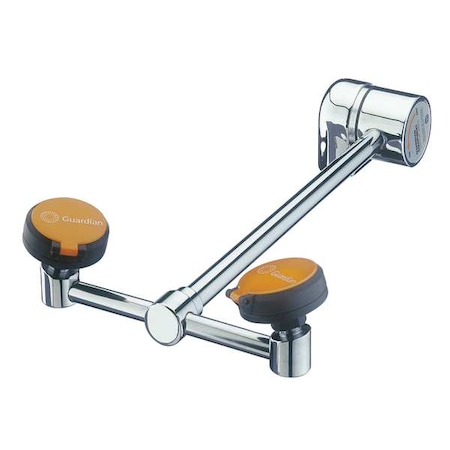 Plumbed Eyewash, Counter Mount, Plumbed, 15 in H., 6 1/2 in W MPN:G1779