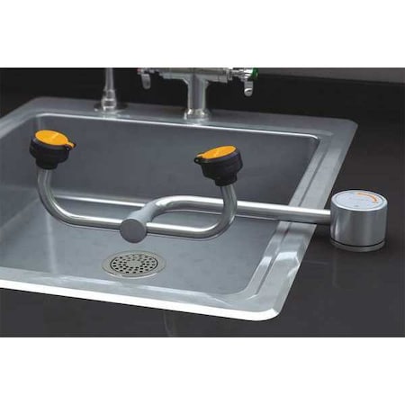 Plumbed Eyewash, Counter Mount, Plumbed, 4 5/12 in H., 13 in W MPN:G1895