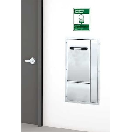 Plumbed Eyewash, Wall Mount, Plumbed, 33 in H., 17 3/4 in W MPN:GBF1735DP