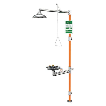 Drench Shower With Face/Eyewash, 96 In. H MPN:GBF1994