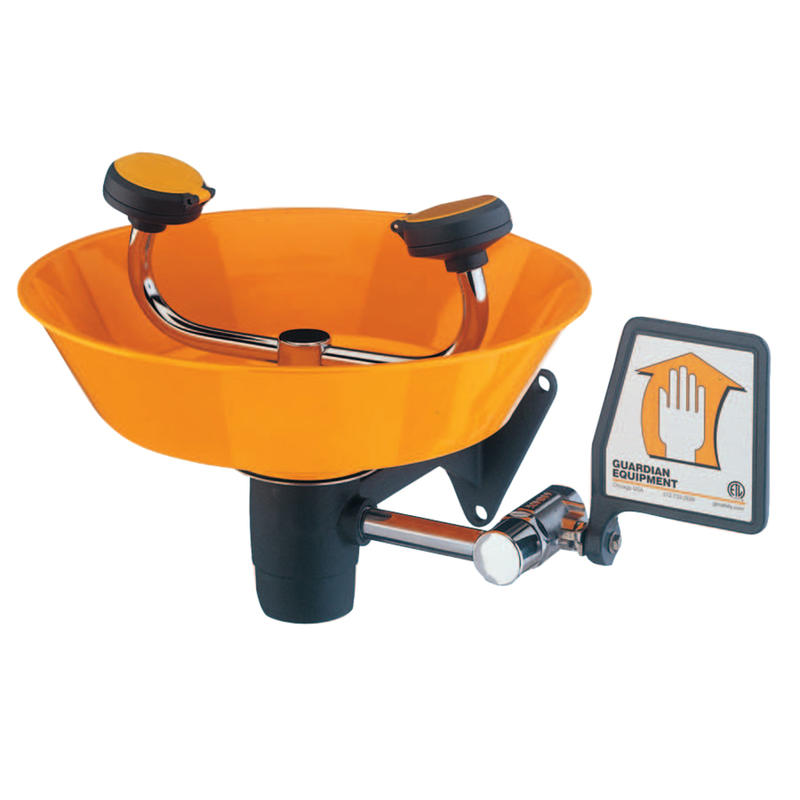 Wall Mounted Eye/Face Washes, 11 1/2 in, Safety Orange, 2 Head MPN:G1750P