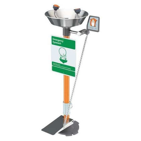2-Head Emergency Eye Wash Pesestal Mounted w/H MPN:G1825HFC