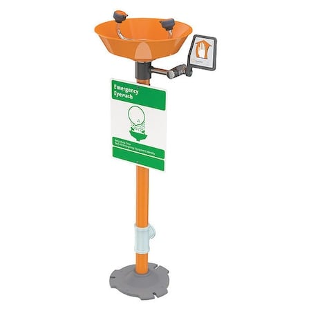 2-Head Emergency Eye Wash Pedestal Mount MPN:G1825P