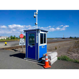 Guardian Booth Pre-Assembled Guard Booth 4'x4' Interior Blue - Deluxe Model 4X4DM