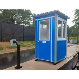 Guardian Booth Pre-Assembled Guard Booth 4'x4' Interior Blue - Economy Model 4X4EM