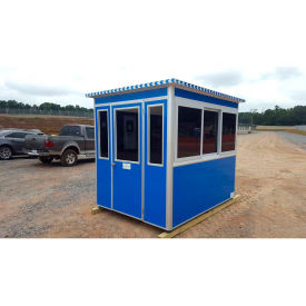 Guardian Booth Pre-Assembled Guard Booth 6'x6' Interior Blue - Economy Model 6X6EM