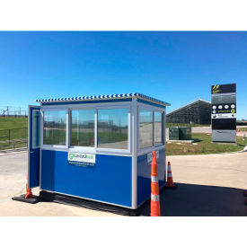 Guardian Booth Pre-Assembled Guard Booth 6'x8' Interior Blue - Economy Model 6X8EM