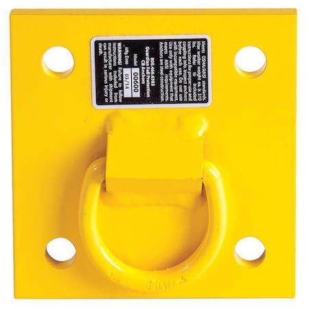 Concrete Anchor, Galvanized Steel, 6 in x 6 in, 420 lb Weight Capacity, 5000 lb Tensile Strength MPN:00600