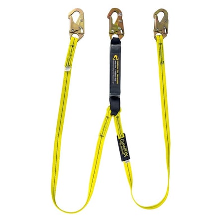 Double Leg Lanyard w/Snap Hooks, 6ft MPN:1230