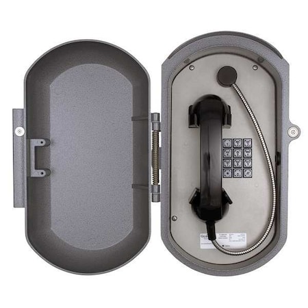 Aluminum Casting Telephone, VoIP, Wall Mount, Gray MPN:ACT-40-V