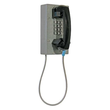 Compact Steel Telephone, Armored Cord MPN:SCT-40-V