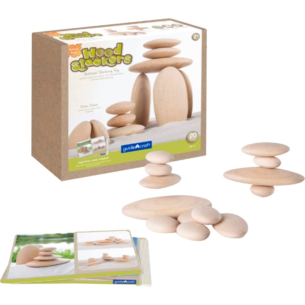 Guidecraft Wood Stackers 30-Piece River Stones Kit MPN:GD-6771