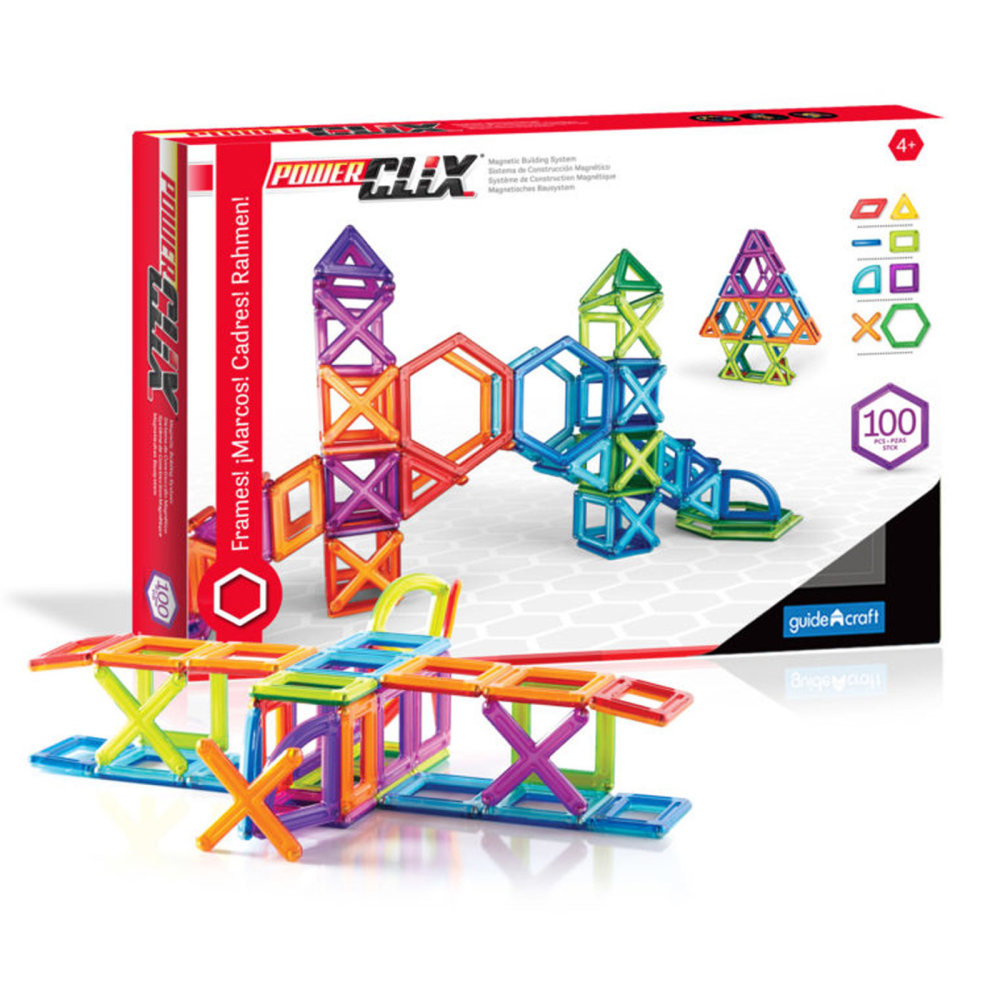 Guidecraft PowerClix Frames, Magnetic Building Set, 100 Pieces MPN:GD-9202