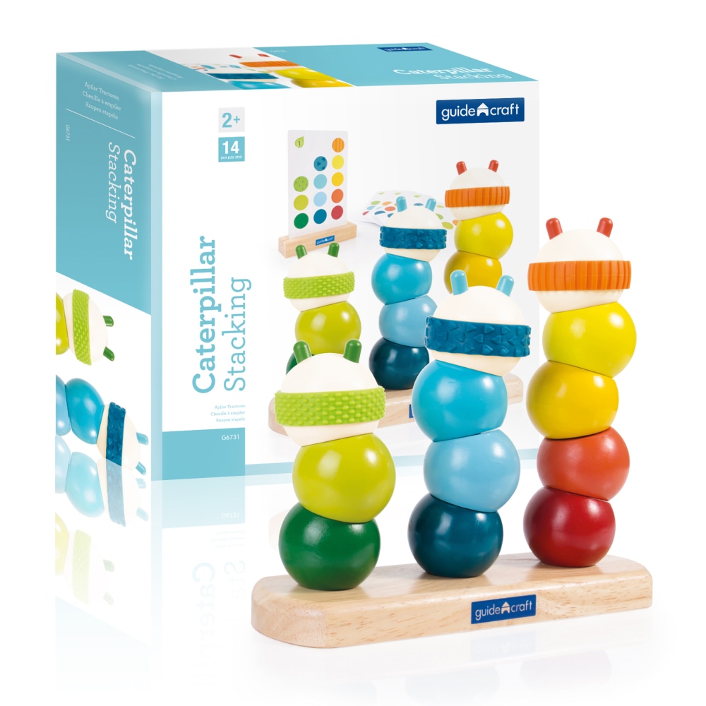 Guidecraft Caterpillar Stacking, Multicolor, Grade 2 to 12 MPN:GD-6731