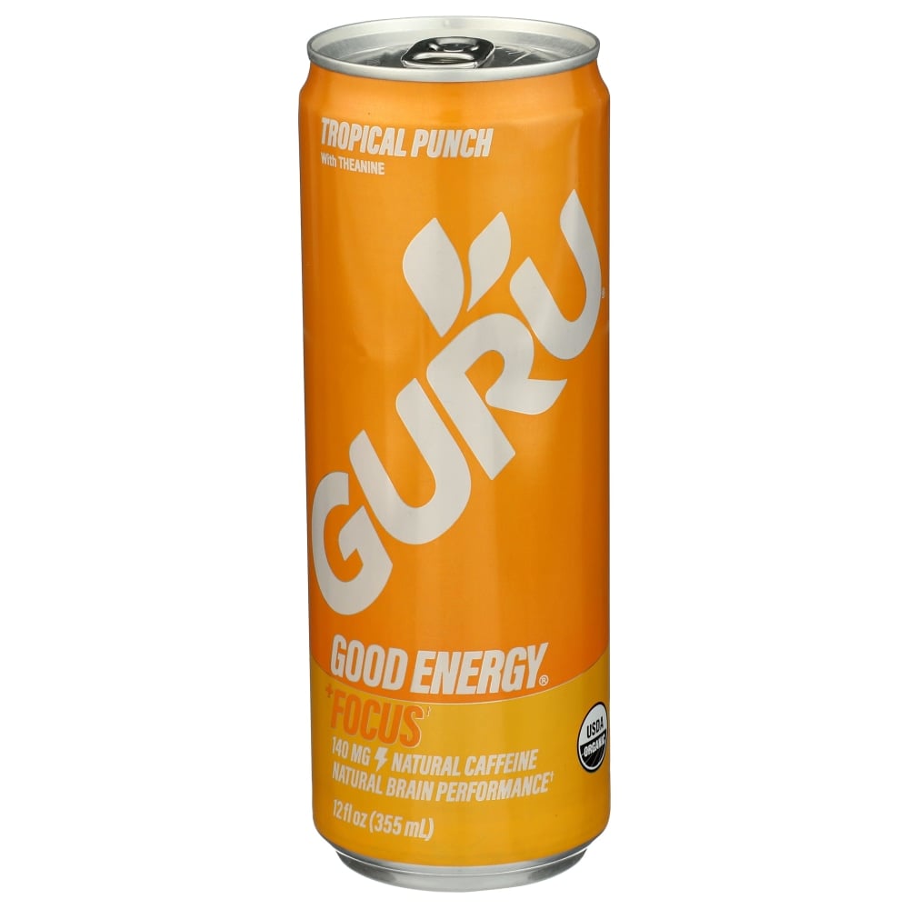 Guru Organic Energy Drinks, Tropical Punch, 12 Oz, Total Qty 24 MPN:00157