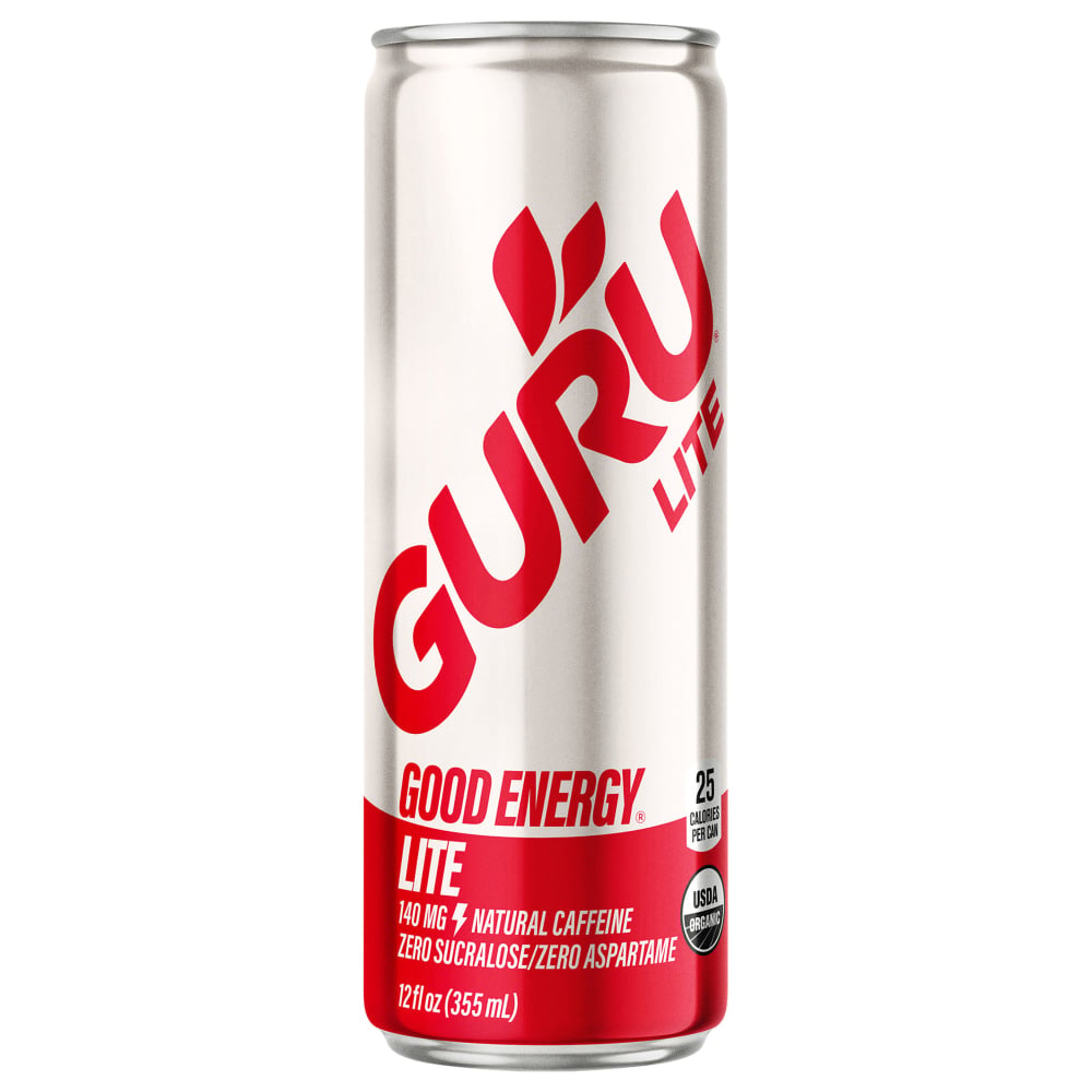 Guru Organic Energy Drinks, Lite Original, 12 Oz, Total Qty 24 MPN:USGL22401