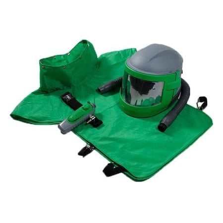 Blast Helmet, Green/Gray/Black, RPB Nova 3 - C40 Climate Control Device, XL Nylon Cape, Nova 3 MPN:NV3-705-51
