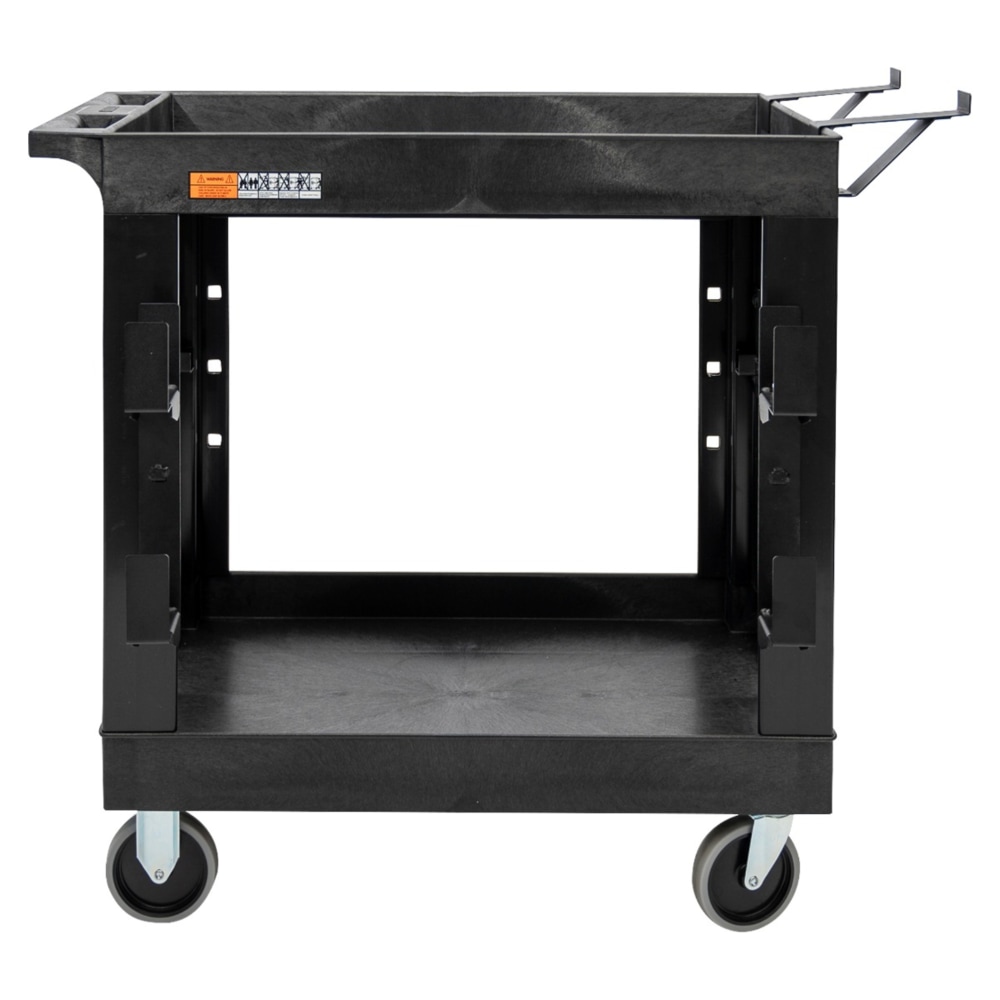 Luxor Heavy-Duty Industrial Utility Cart, 35-1/4inH x 32inW x 18inD, Black MPN:EC11-NDUST-B