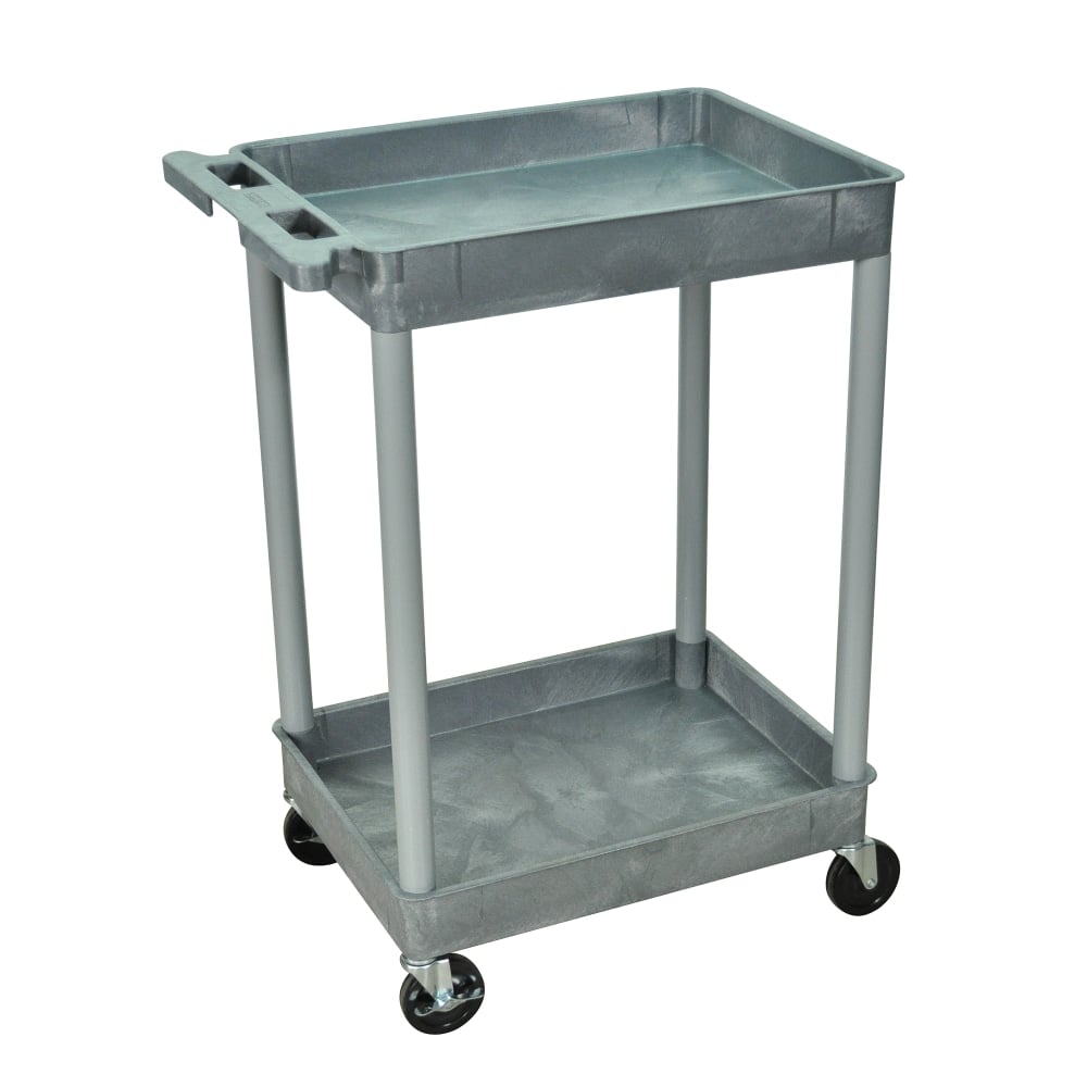 H. Wilson Plastic Tub Cart, 37 1/16inH x 24inW x 18inD, Gray MPN:STC11-G