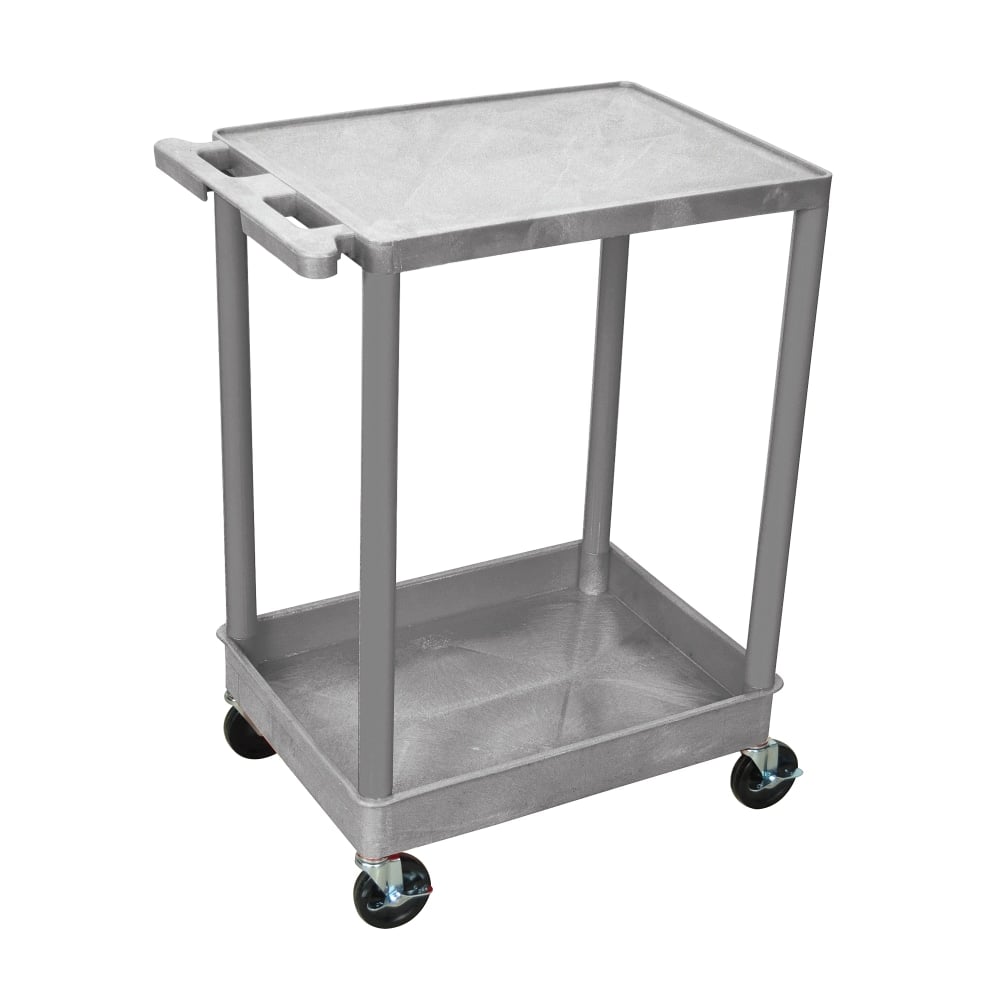 H. Wilson Plastic Tub Cart, 35 1/16inH x 24inW x 18inD, Gray MPN:STC21-G