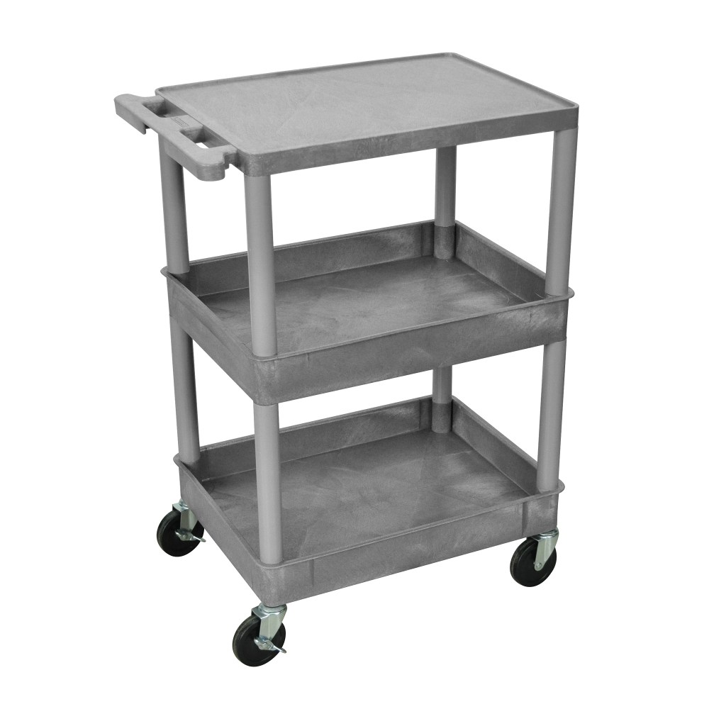 H. Wilson Plastic Tub Cart, 36 1/16inH x 24inW x 18inD, Gray MPN:STC211-G