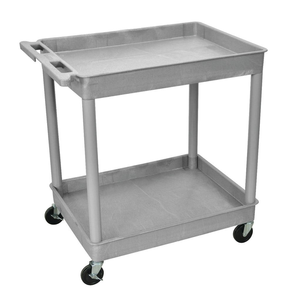 H. Wilson Plastic Tub Cart, 37 1/4inH x 32inW x 24inD, Gray MPN:TC11-G