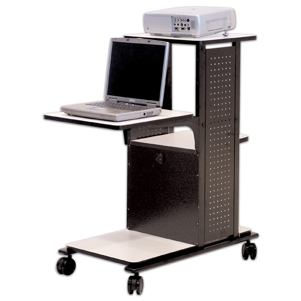H. Wilson 4-Shelf Presentation Station, 38 1/2inH x 34 1/2inW x 18inD, Black/Gray MPN:WPS4E