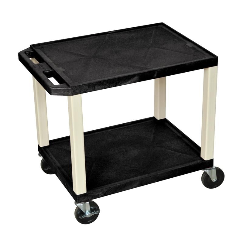 H. Wilson Tuffy 2-Shelf Audio/Visual Cart, 26inH x 24inW x 18inD, Black MPN:WT26-P