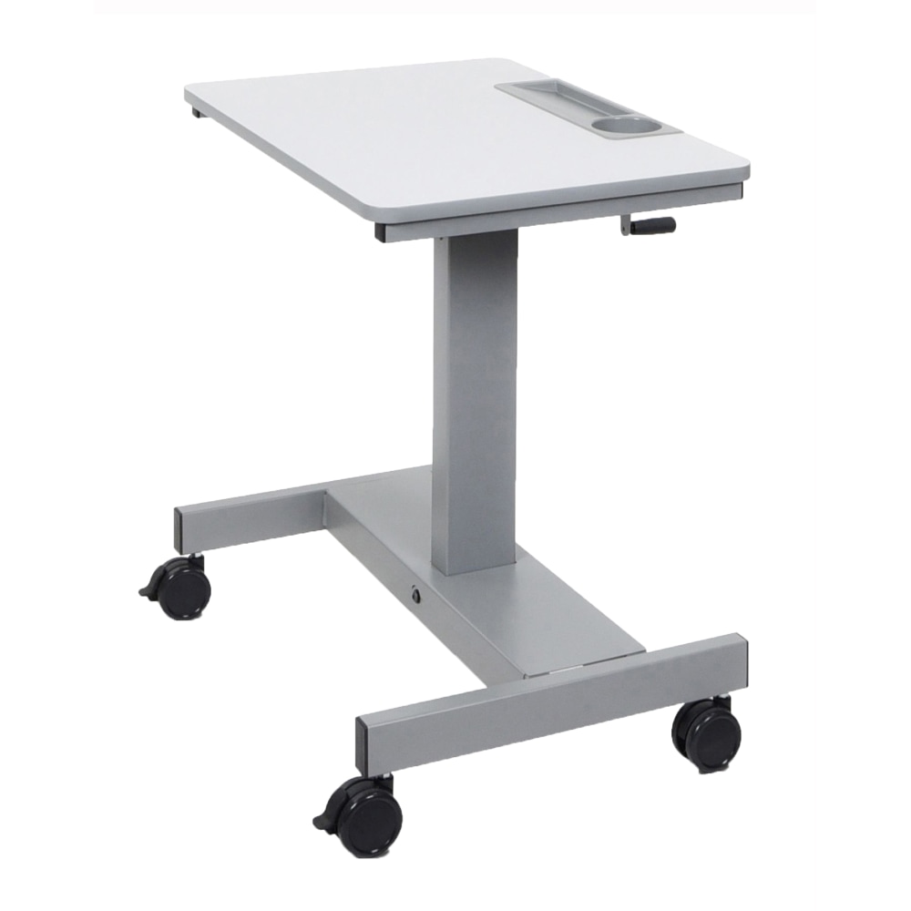 Luxor Crank Adjustable Sit/Stand 28inW Student Desk, White MPN:STUDENT-C