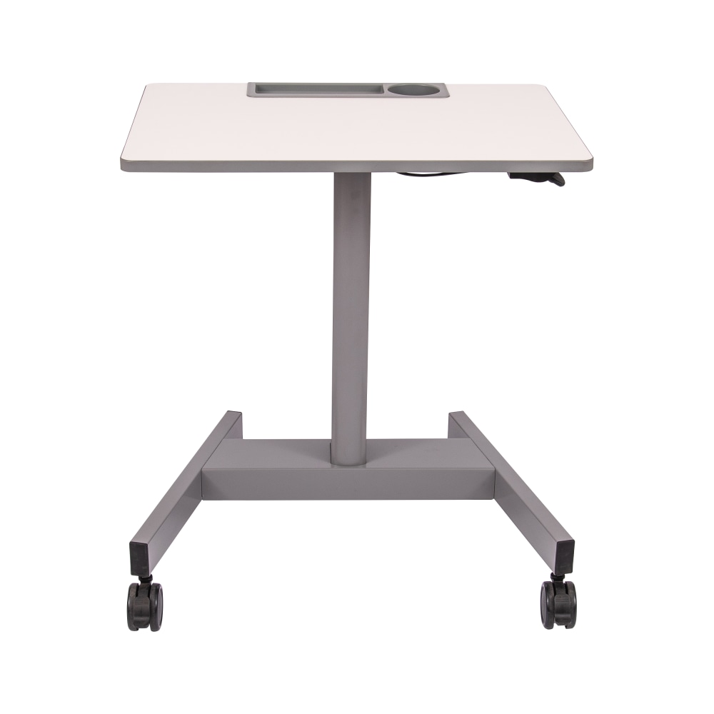Luxor Pneumatic Adjustable Sit/Stand 28inW Student Desk, White MPN:STUDENT-P