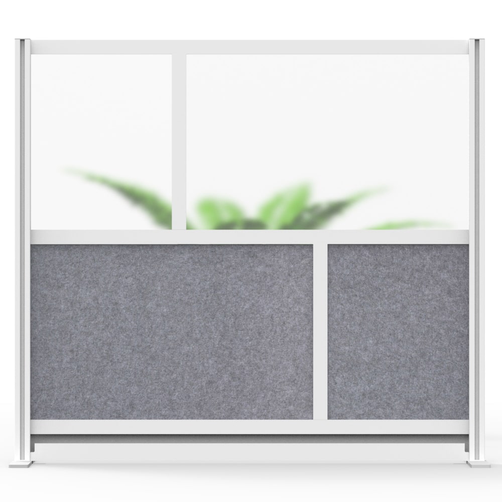 Luxor Modular Room Divider Wall System Starter Wall, 53in x 48in, Gray MPN:MW-5348-FCG