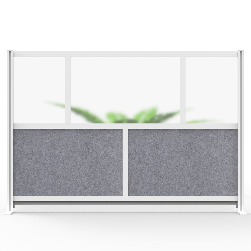 Luxor Modular Room Divider Wall System Starter Wall, 70in x 48in, Gray MPN:MW-7048-FCG